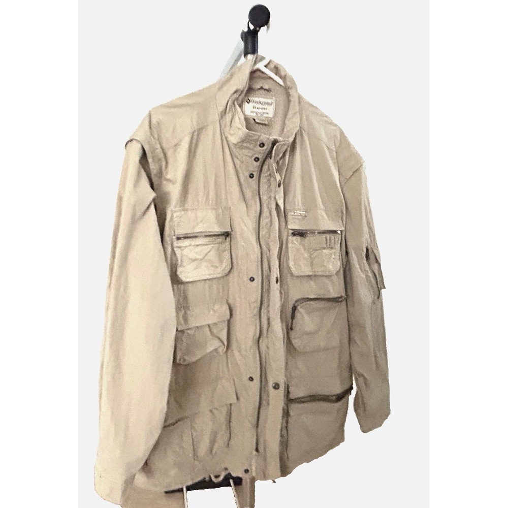 Weekender Traveler Vest Men Beige Travel Convertible Jacket Correspondent XXL